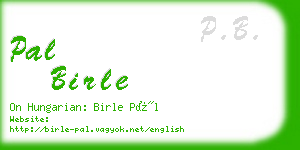 pal birle business card